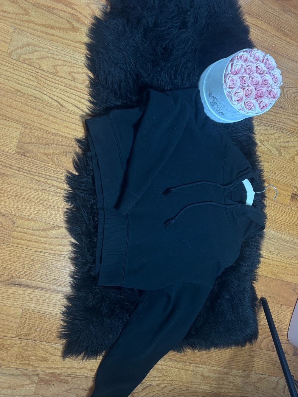 Target Black Cropped Hoodie Sweatshirt